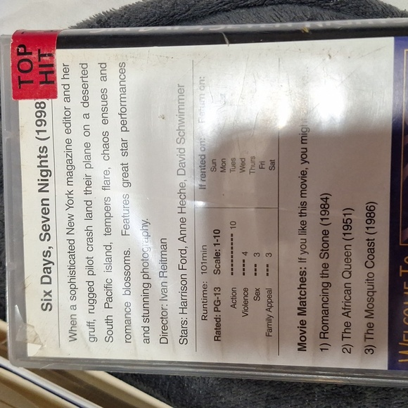 'Six Days Seven Nights' VHS - Picture 2 of 3